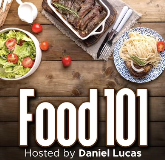 Food 101 podcast logo · opens the official website