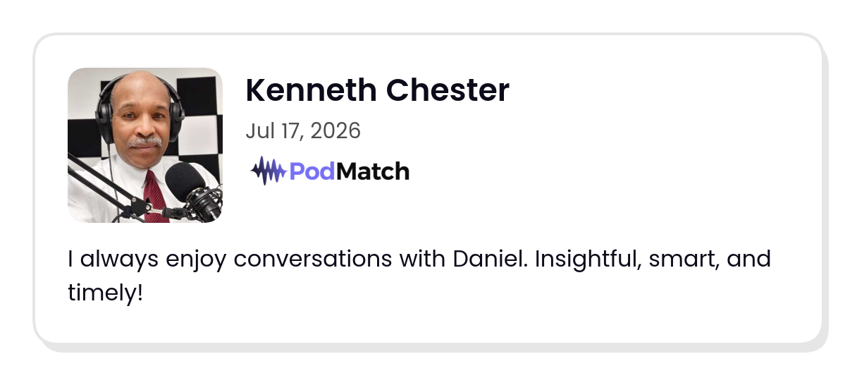 PodMatch guest review from Kenneth Chester